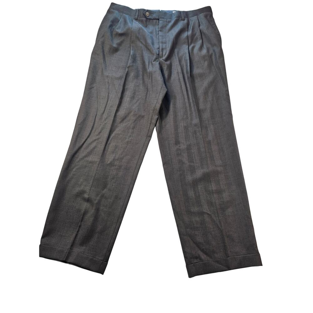 38x30 union made cuffed business proffesional slacks dress pants vintage 80s ^